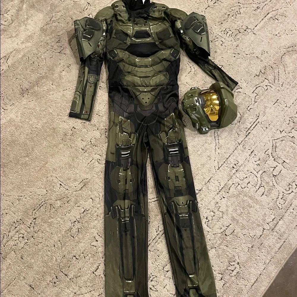 HALO Green and Black Sci-Fi Costume Suit